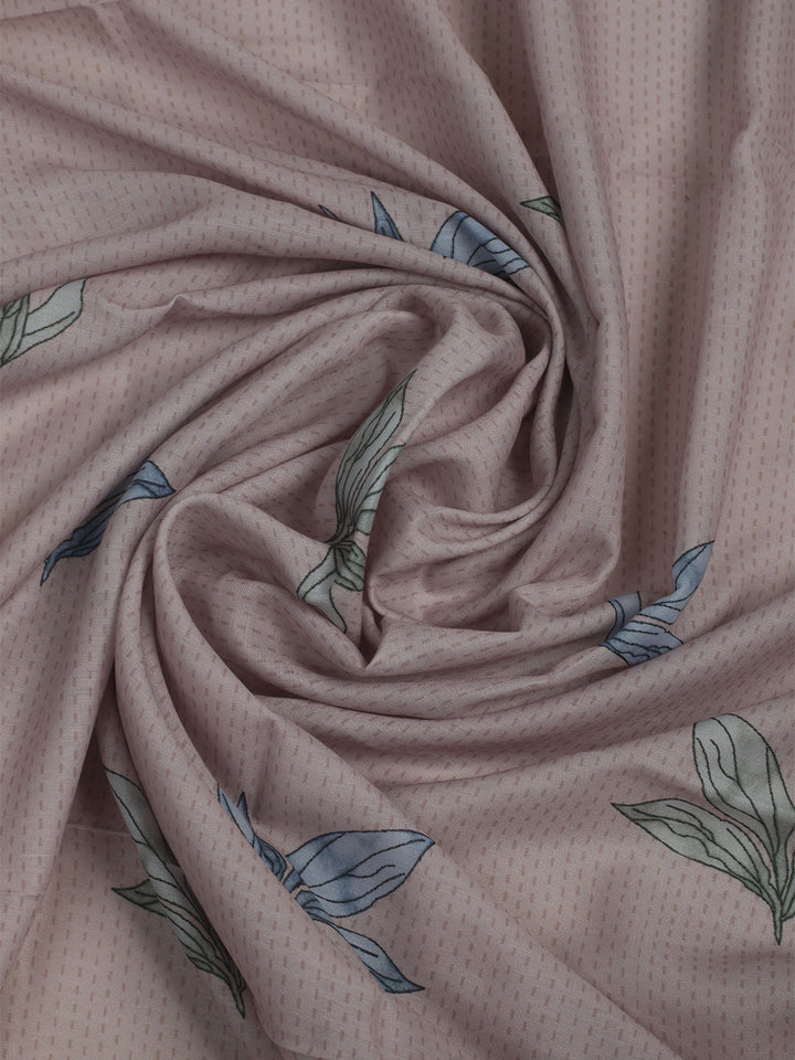 Printed Cotton Unstitched Suits Printed Suit With Pant &amp; Dupatta