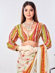 Floral Printed Georgette Saree