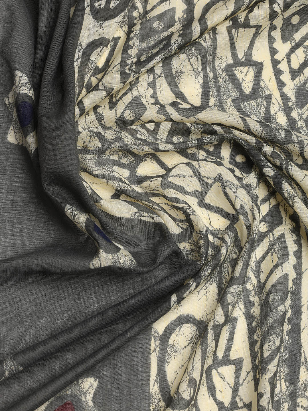 Printed Cotton Blend Unstitched Suit With Dupatta