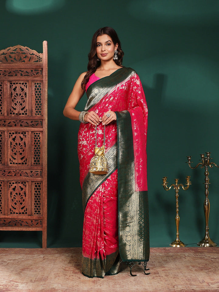 Plain Crepe Saree