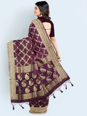 Zari Jaal Art Silk Woven Saree