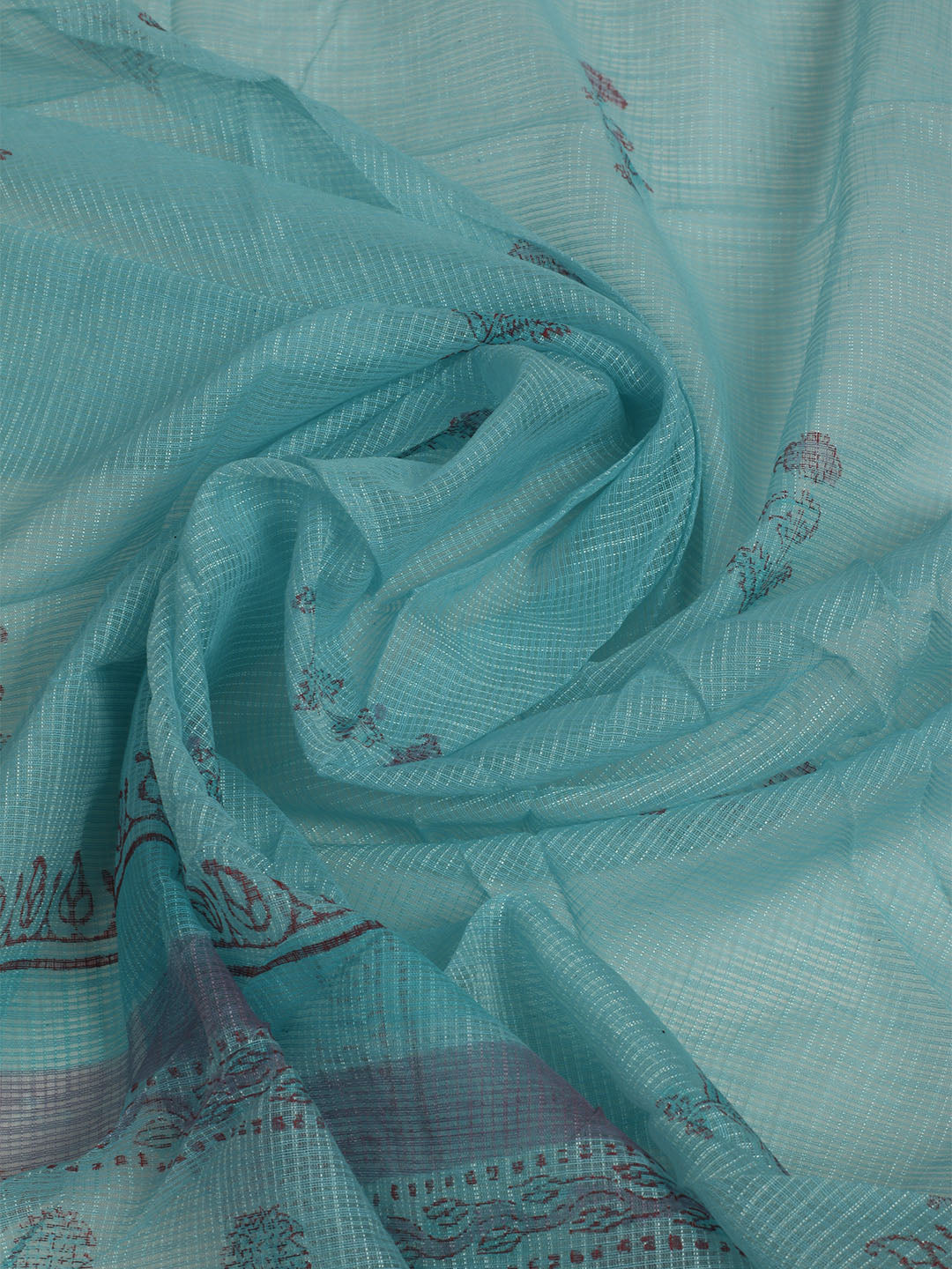 Printed Cotton Unstitched Suits Printed Suit With Pant &amp; Dupatta