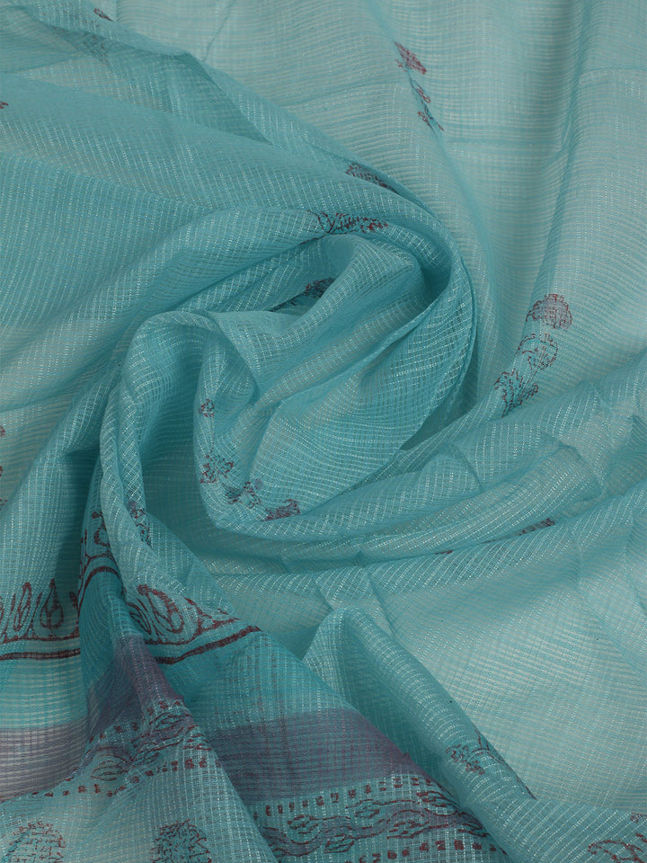 Printed Cotton Unstitched Suits Printed Suit With Pant &amp; Dupatta