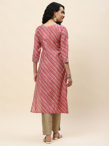 Embroidered Muslin Kurta