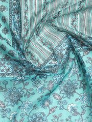 Printed Cotton Blend Unstitched Suit With Dupatta