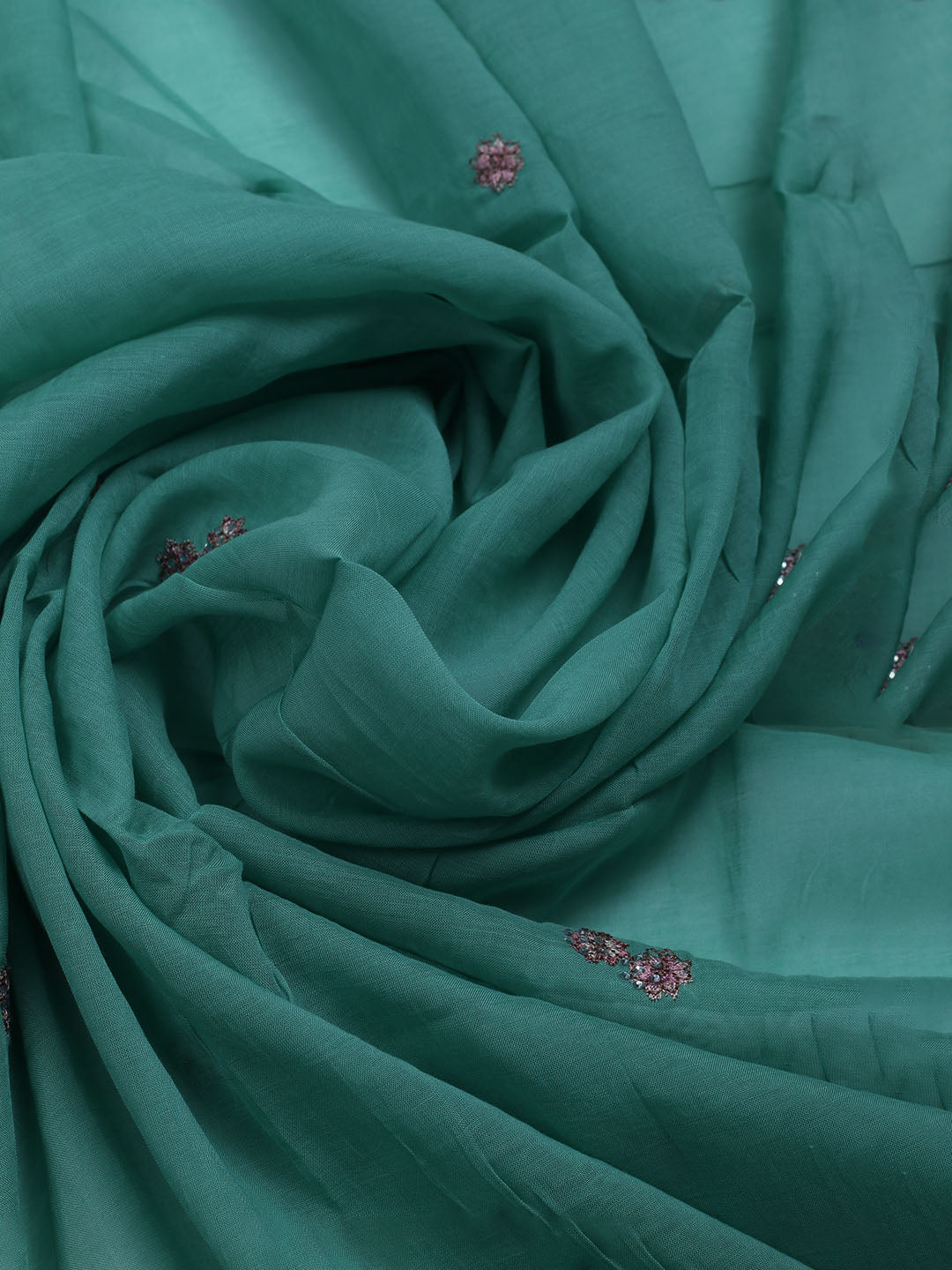 Embroidered Cotton Blend Unstitched Suit With Dupatta