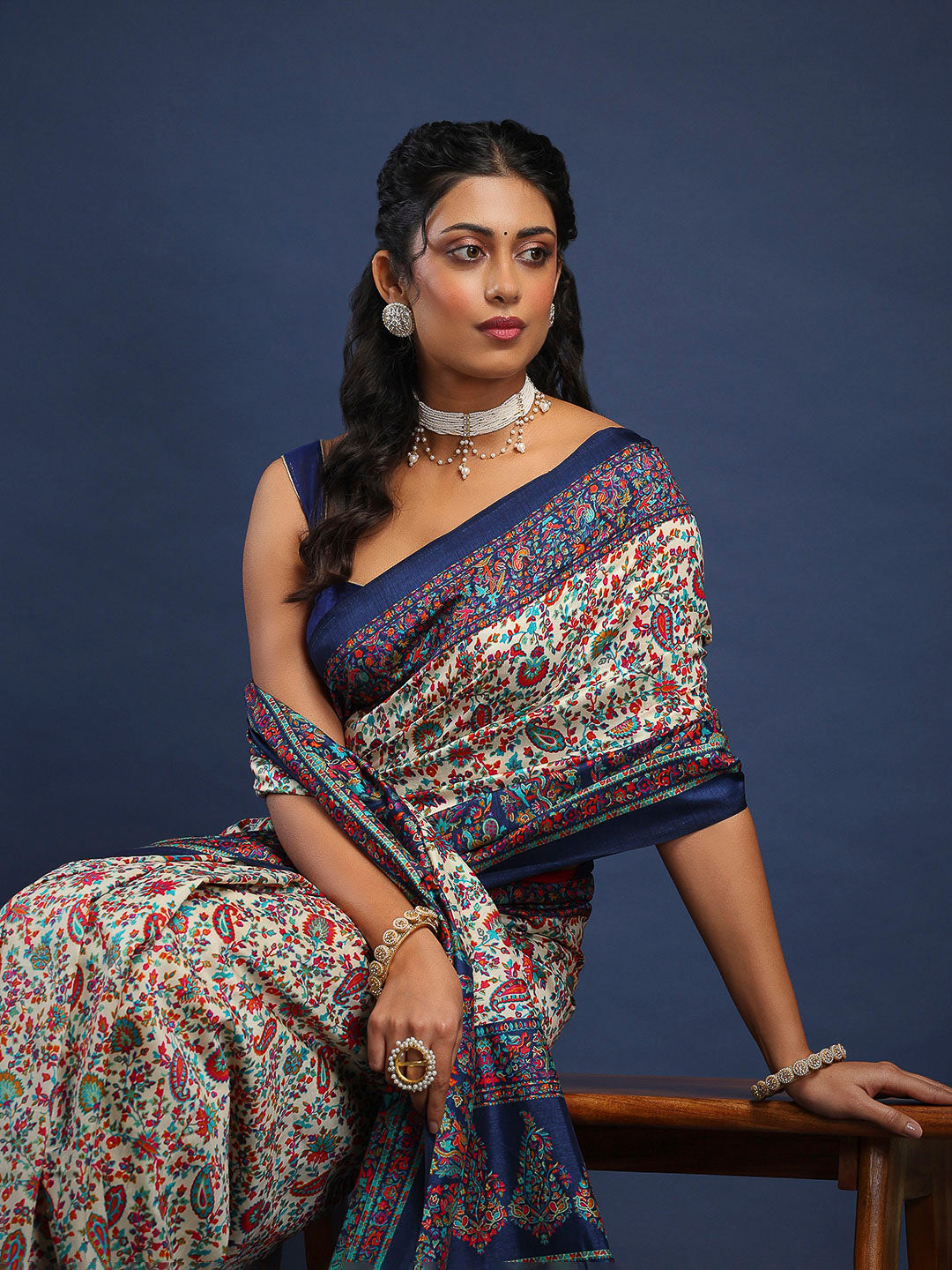 Digital Printed Art Silk Saree