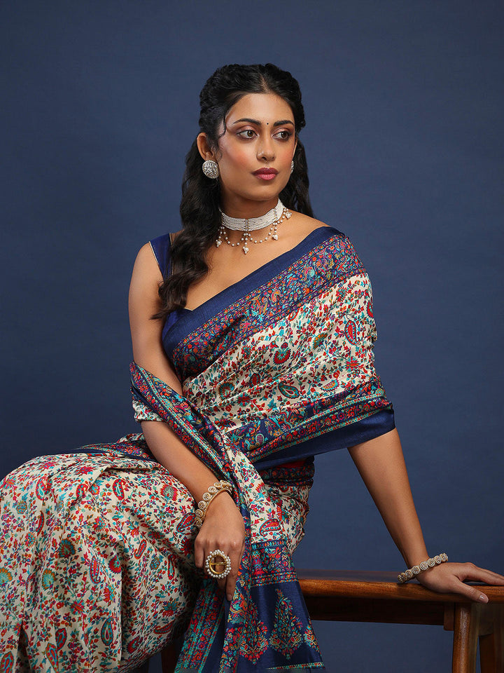 Digital Printed Art Silk Saree