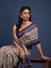 Digital Printed Art Silk Unstitched Suit With Pant & Dupatta