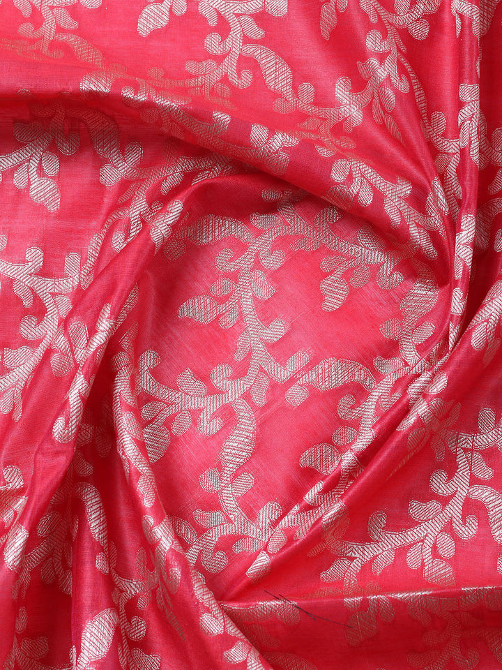Banarasi Chanderi Unstitched Suit With Pant &amp; Dupatta