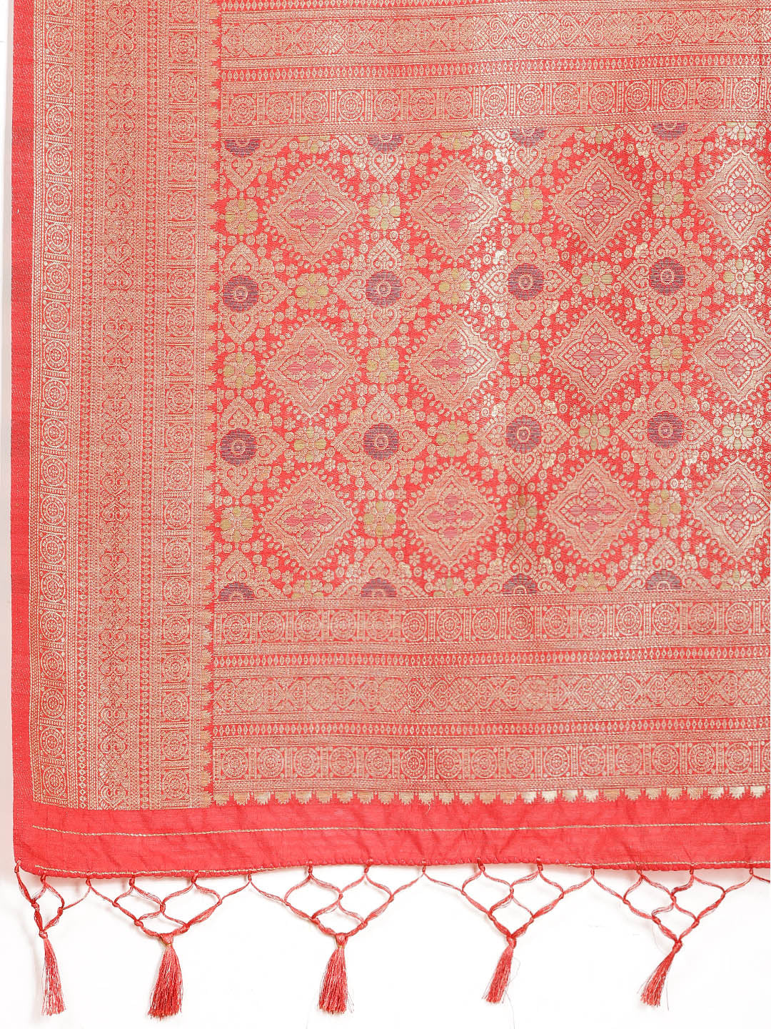 Zari Jaal Woven Art Silk Saree