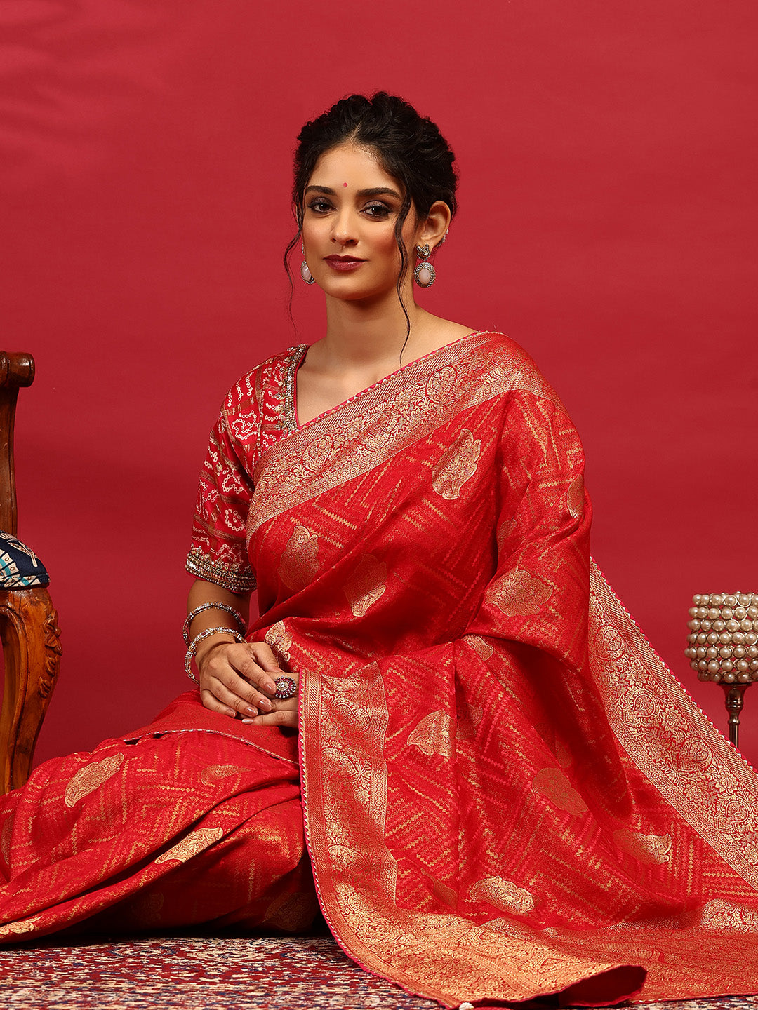 Embroidered Banarasi Saree