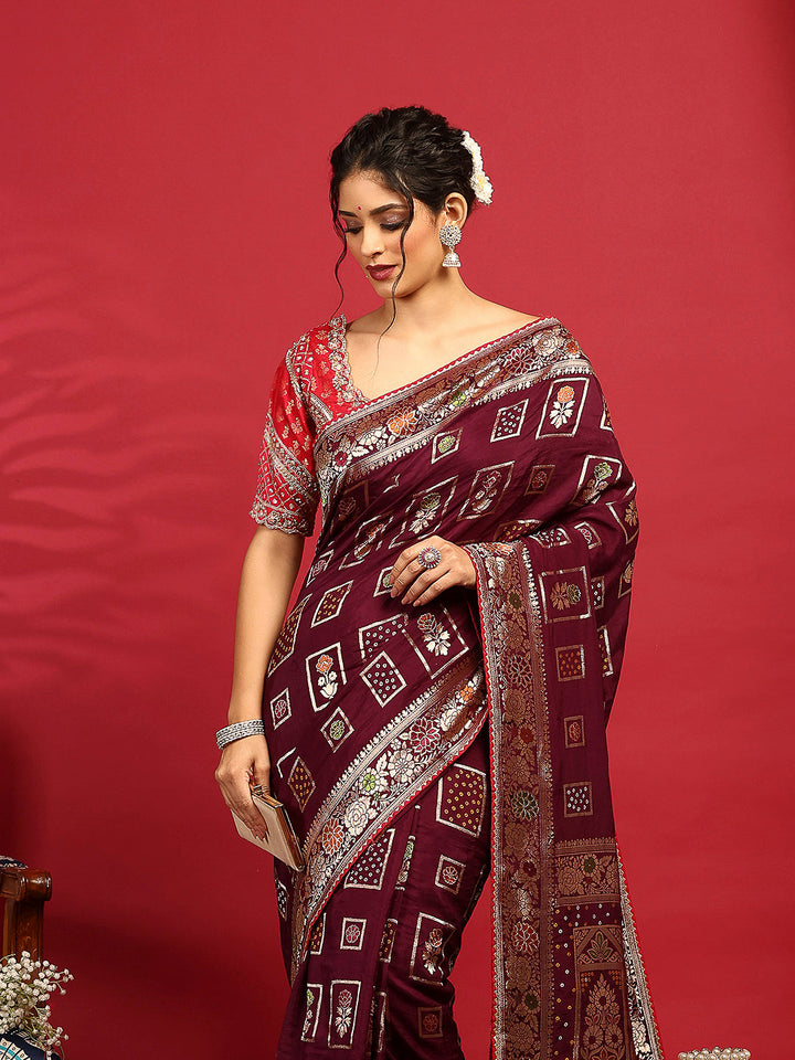 Embroidered Banarasi Saree