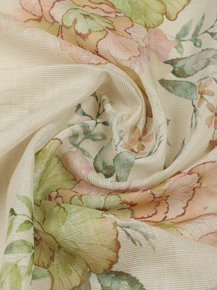 Printed Tissue Unstitched Suit With Pant &amp; Dupatta