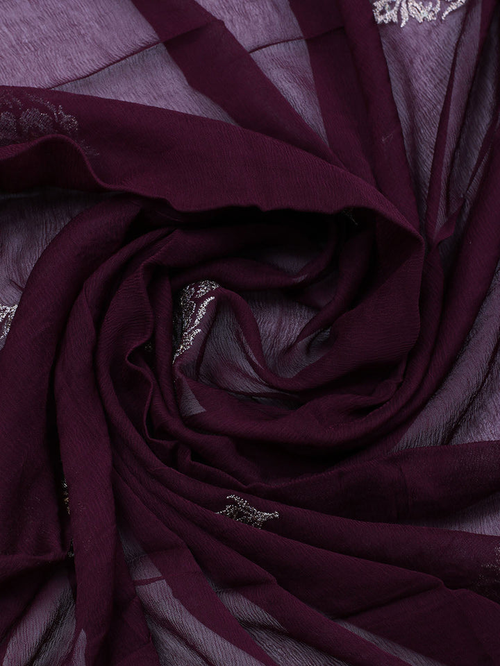 Embroirdred Organza Unstitched Suit With Dupatta