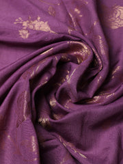 Embroidered Chanderi Unstitched Suit With Pant & Dupatta