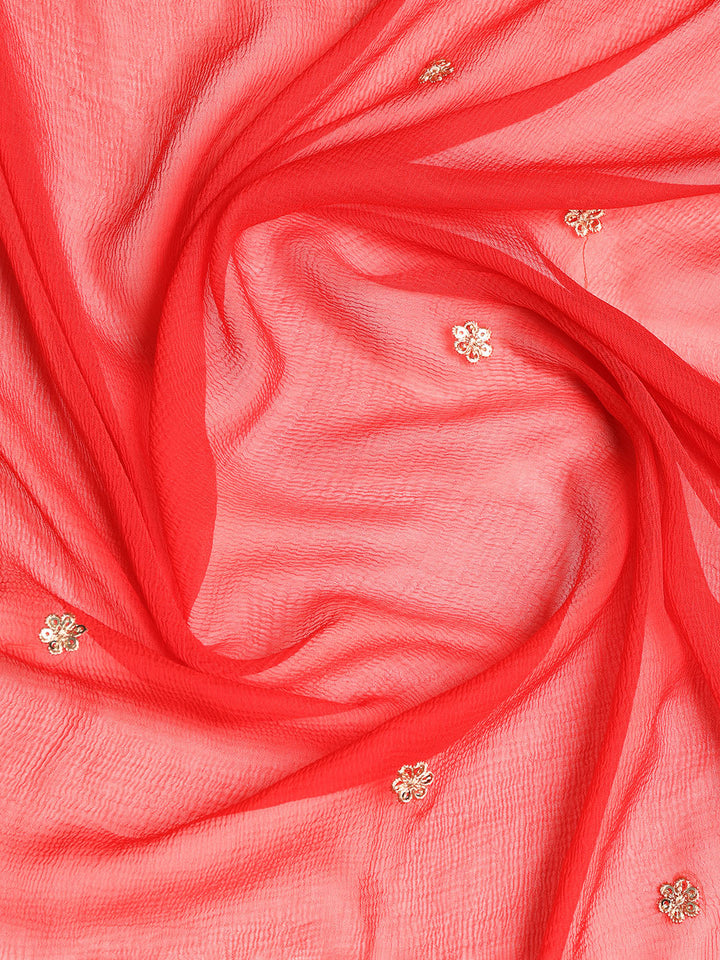 Embroidered Muslin Unstitched Suit With Dupatta