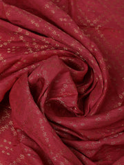 Embroidered Chanderi Unstitched Suit With Pant & Dupatta