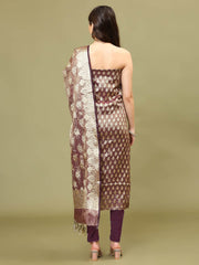 Woven Chanderi Unstitched Suit With Dupatta