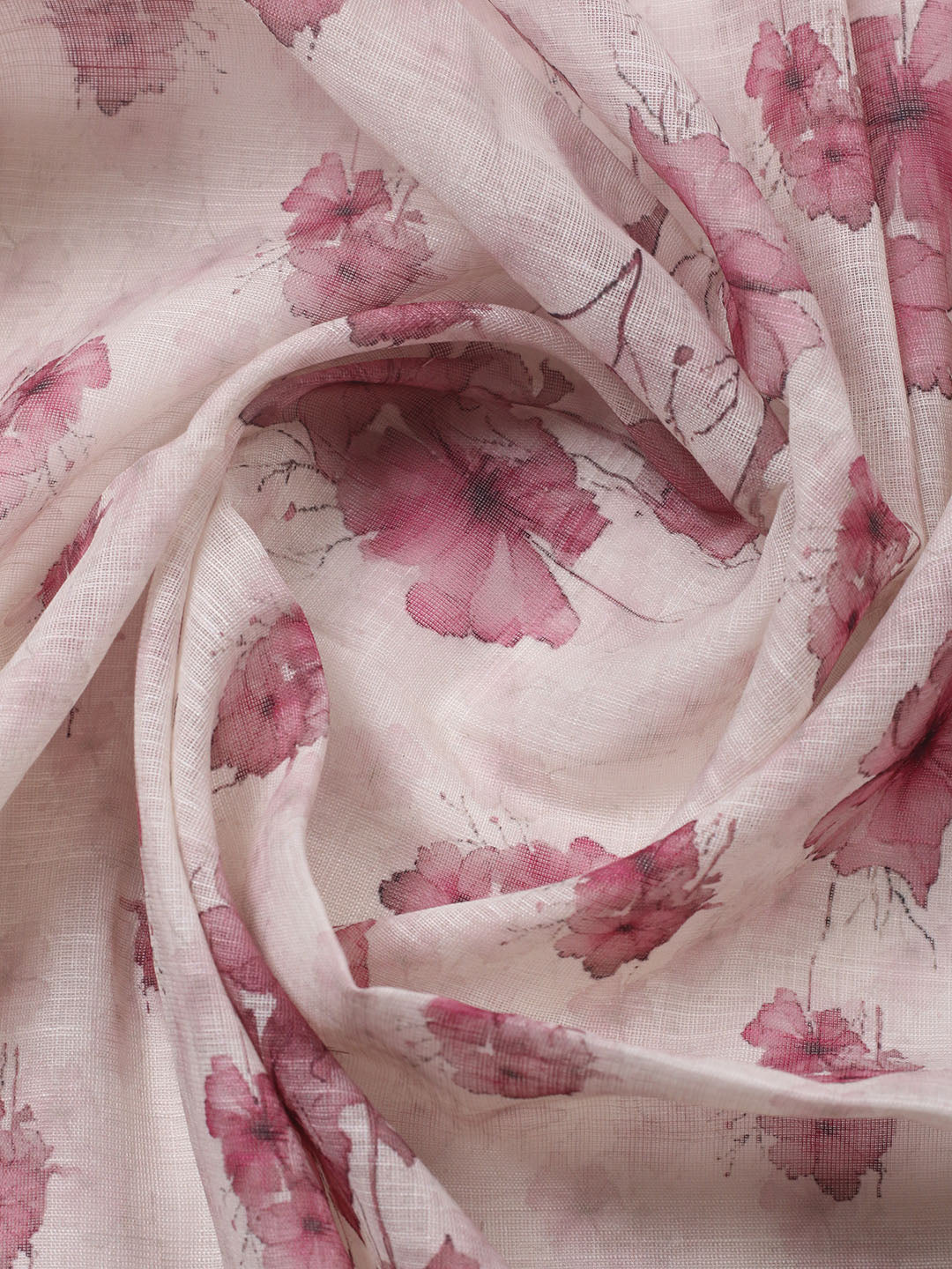Embroidered Linen Blend Unstitched Suit With Pant &amp; Dupatta