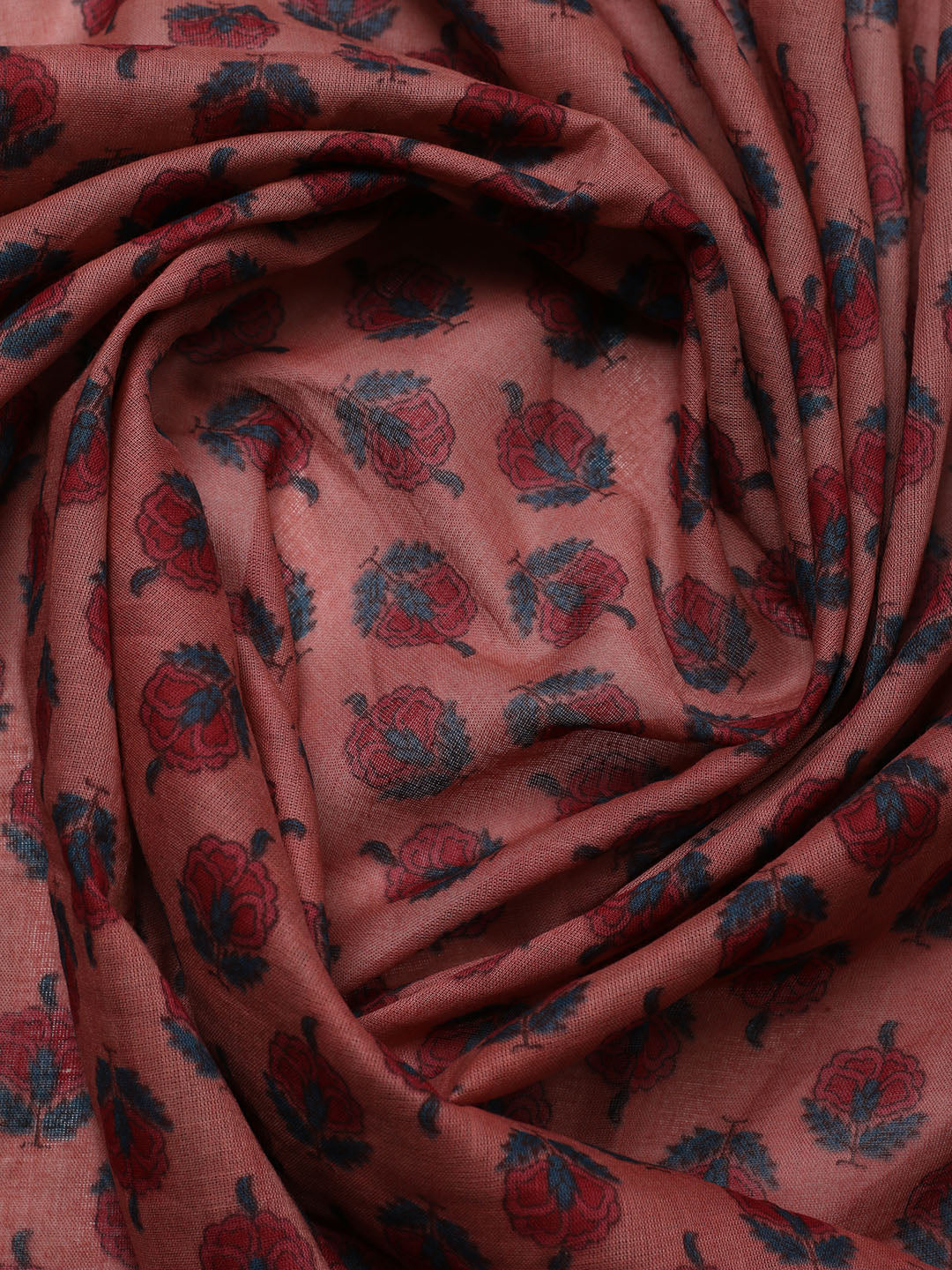 Embroidered Cotton Blend Unstitched Suit With Pant &amp; Dupatta
