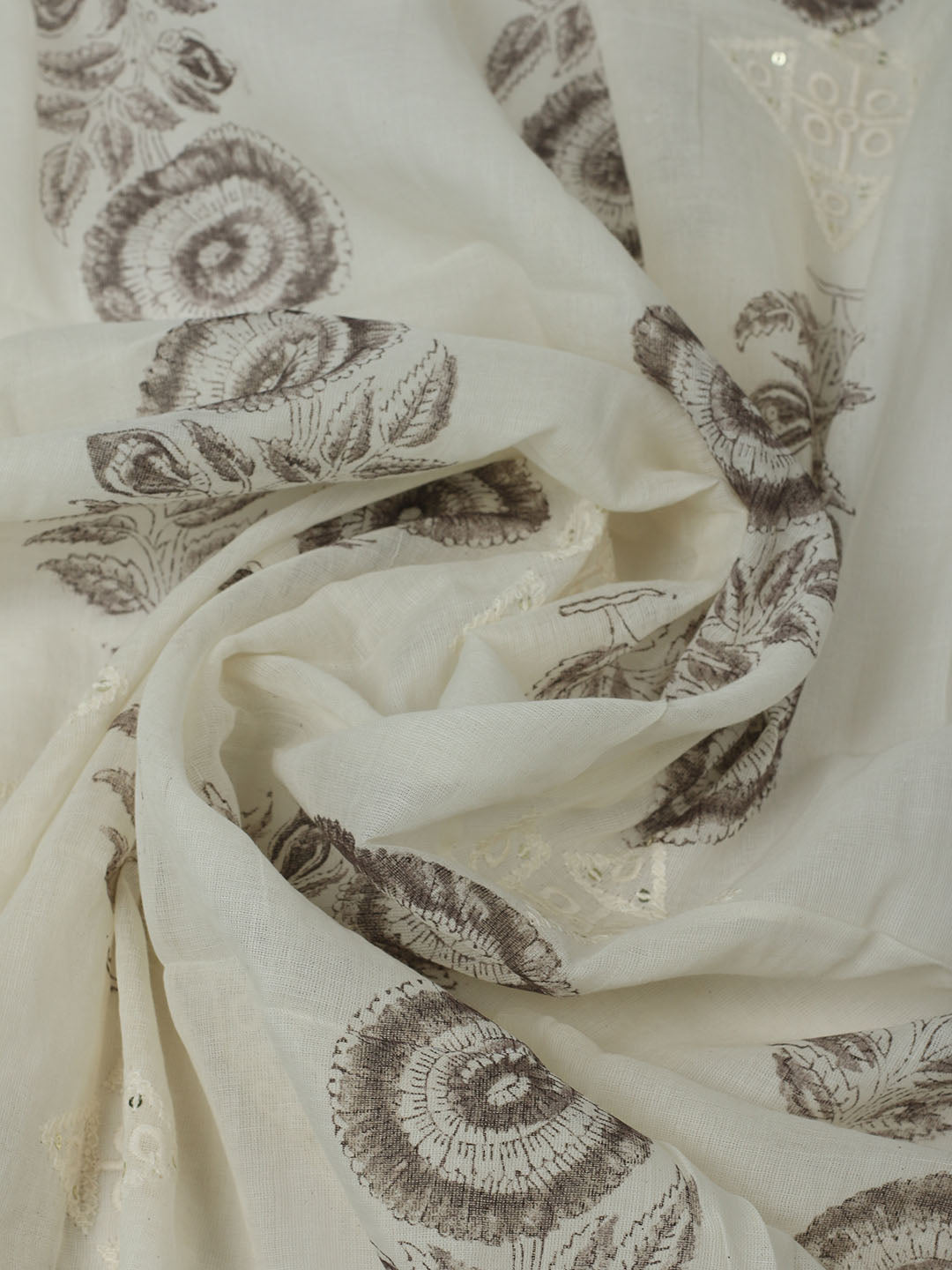 Printed Cotton Unstitched Suits Printed Suit With Pant &amp; Dupatta