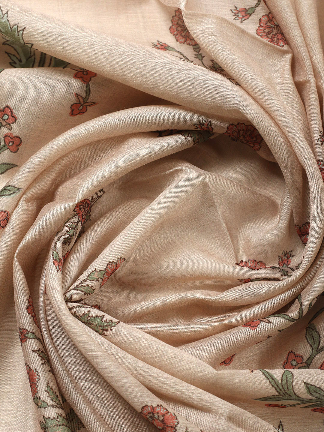 Embroidered Chanderi Unstitched Suit With Pant &amp; Dupatta