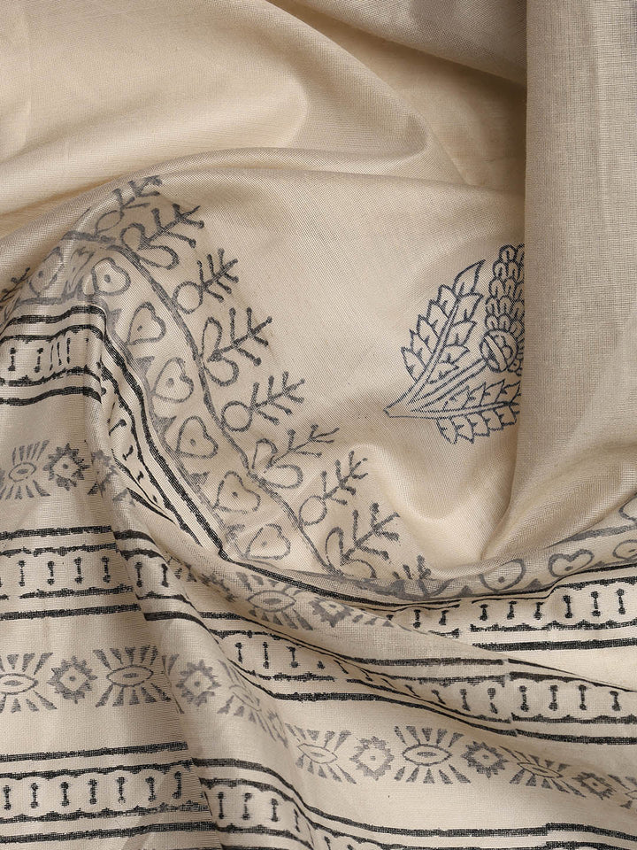 Neck Embroidered Cotton Blend Unstitched Suit With Dupatta