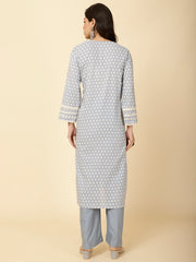 Printed Cotton Kurta Set