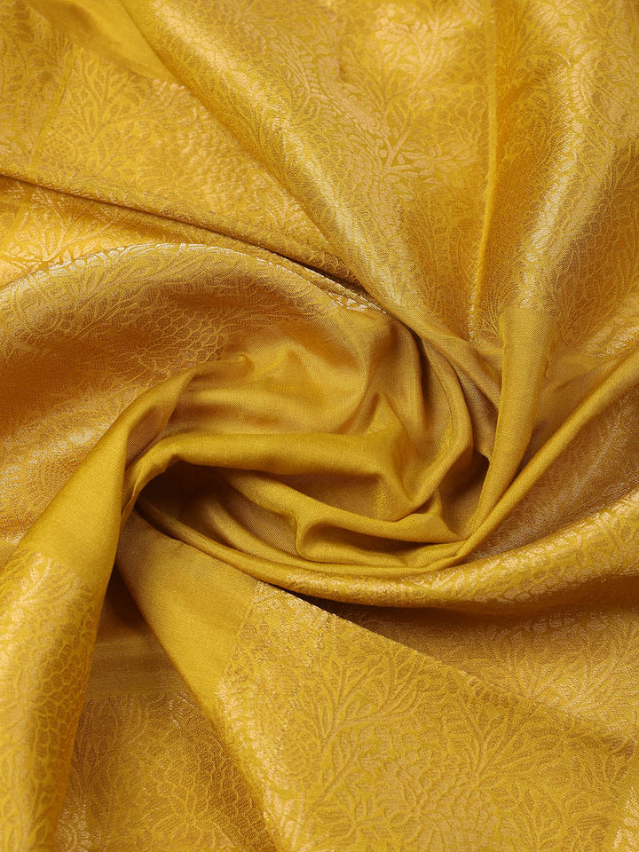 Woven Design Chanderi Unstitched Suit With Pant &amp; Dupatta