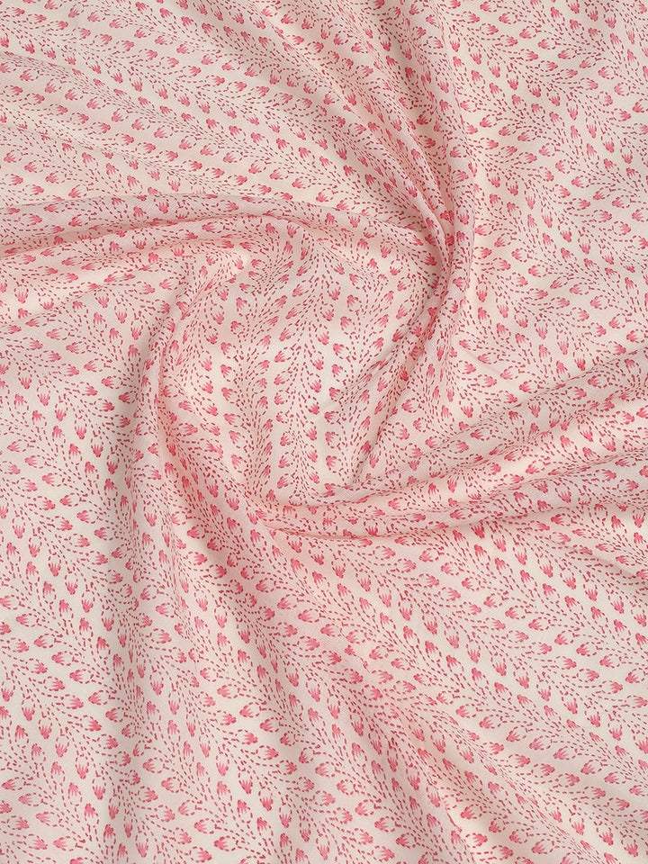 Printed Cotton Blend Unstitched Suit With Dupatta