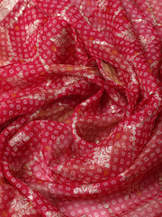 Embroidered Chanderi Unstitched Suit With Dupatta