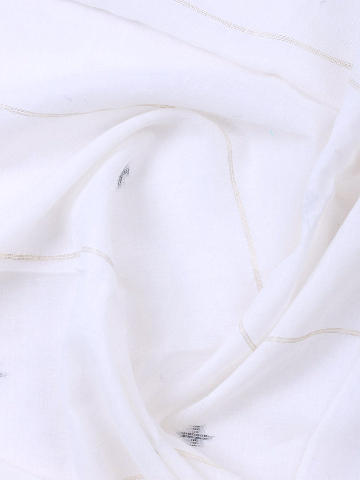 Woven Design Cotton Blend Unstitched Suit With Pant &amp; Dupatta