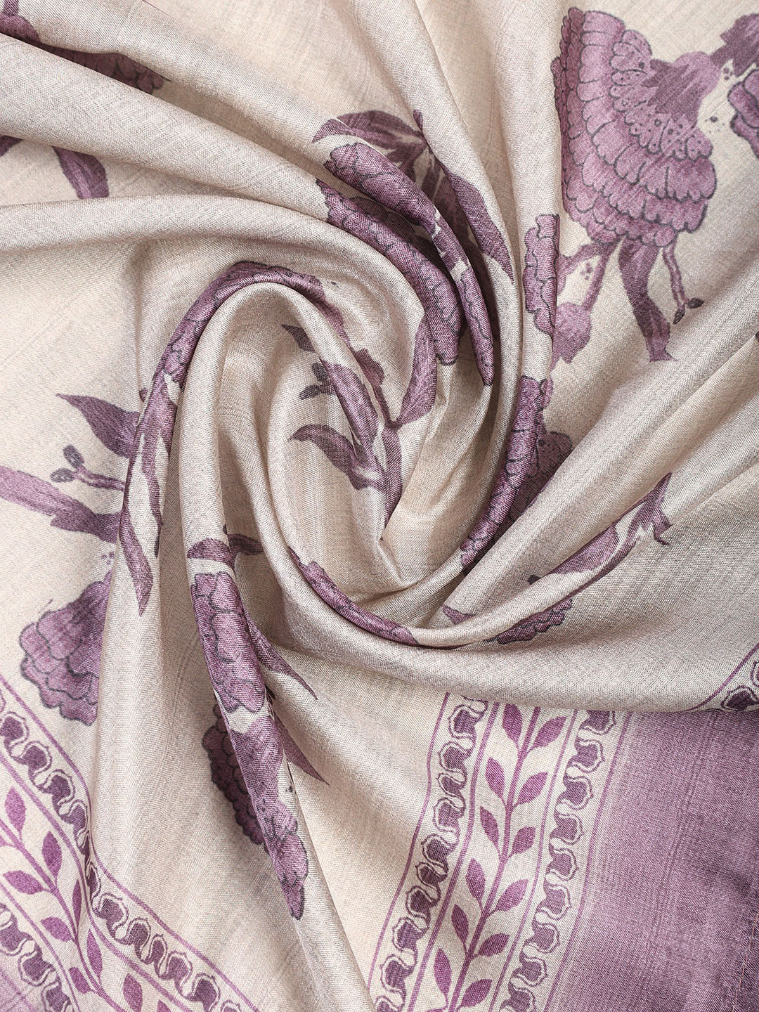 Printed Chanderi Unstitched Suit With Dupatta