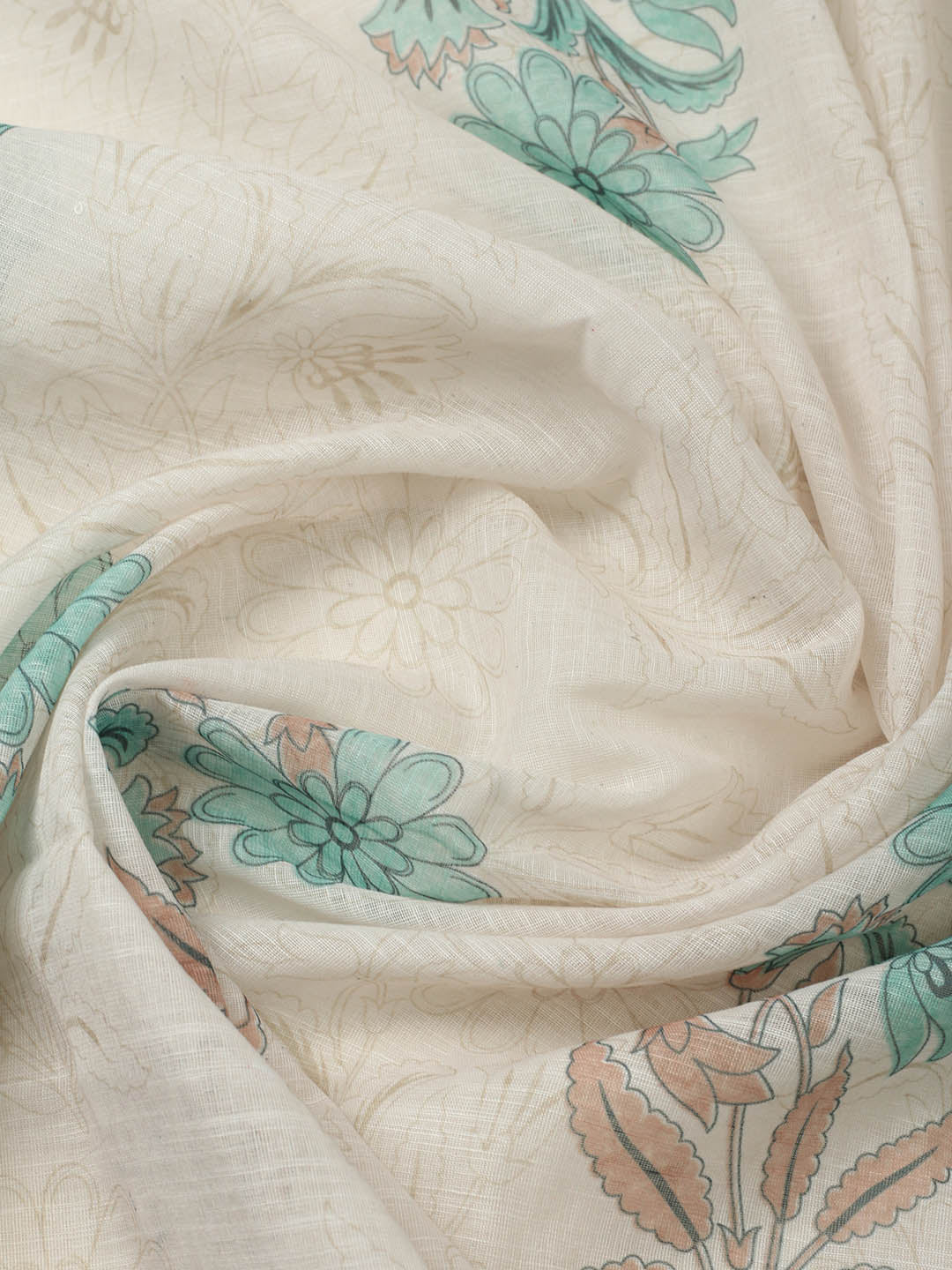 Embroidered Cotton Blend Unstitched Suit With Pant &amp; Dupatta