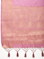 Zari Border Booti Woven Handloom Saree