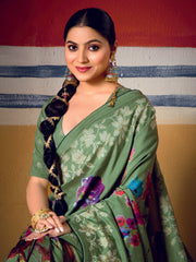 Digital Printed Art Silk Saree