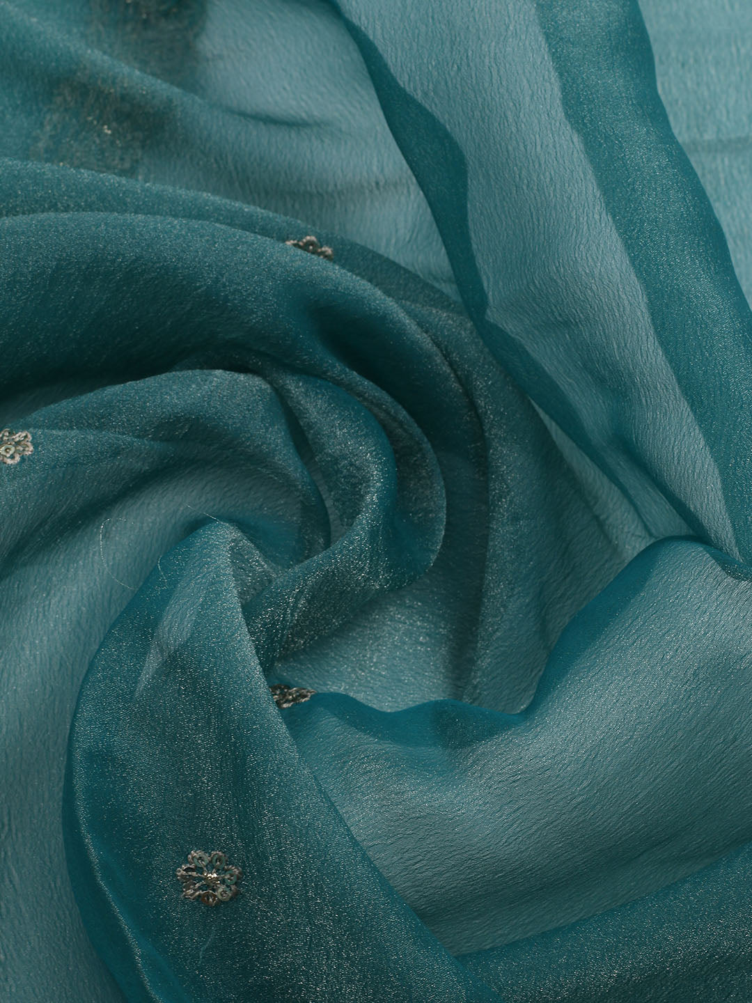 Embroidered Tissue Unstitched Suit With Dupatta