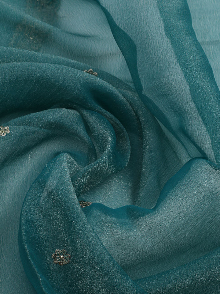 Embroidered Tissue Unstitched Suit With Dupatta