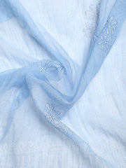 Patch Neck Cotton Blend Unstitched Suit With Dupatta