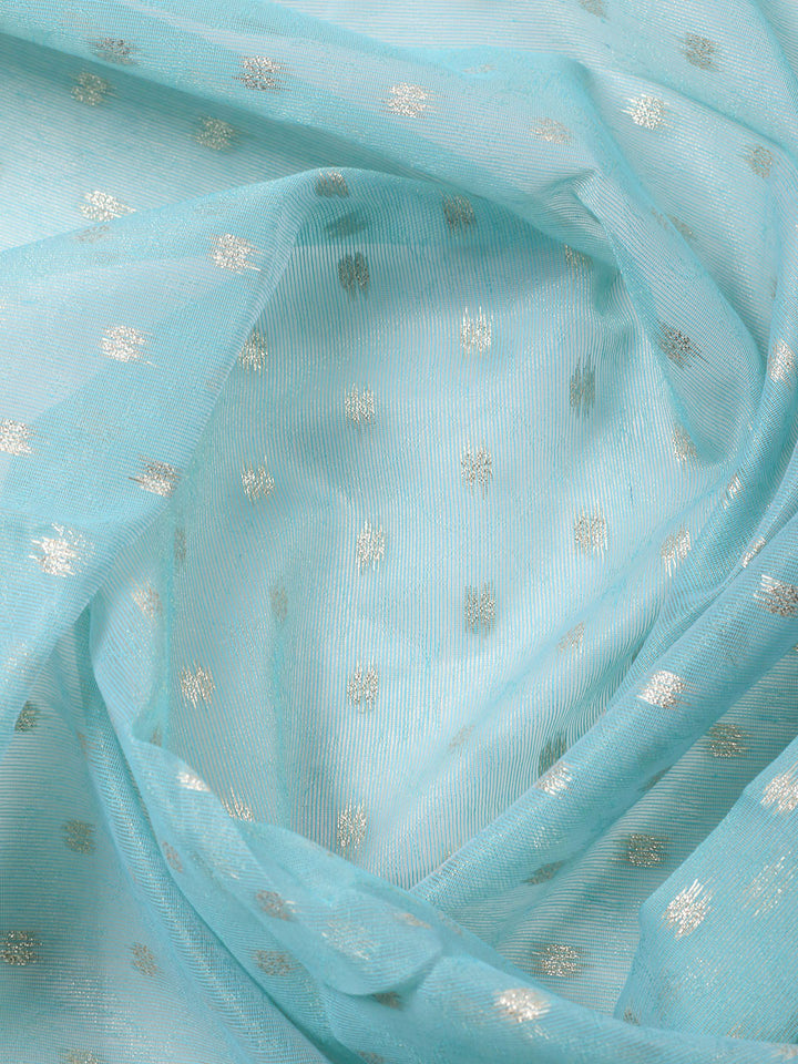 Woven Design Tissue Unstitched Suit With Pant Dupatta