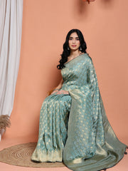 Woven Design Satin Saree