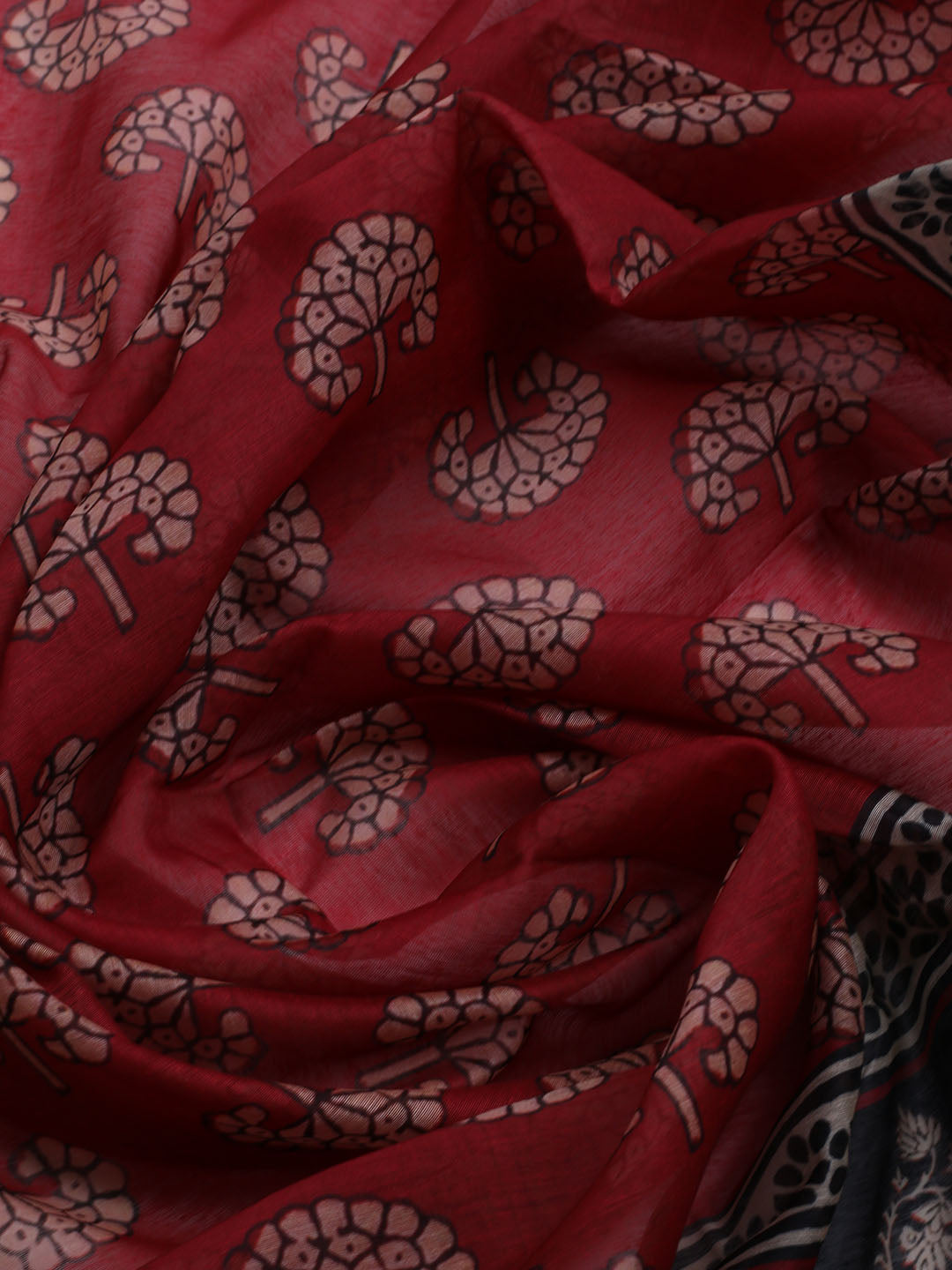 Printed Cotton Blend Unstitched Suit With Dupatta