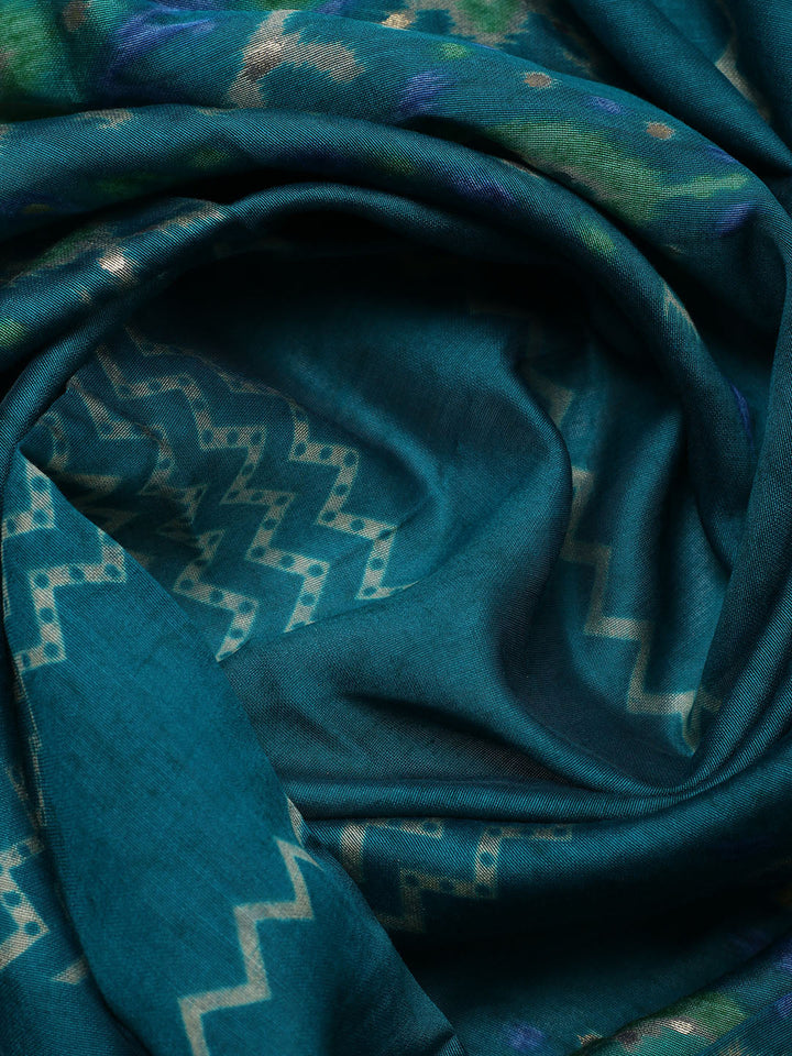 Embroidered Cotton Unstitched Suit With Pant &amp; Dupatta
