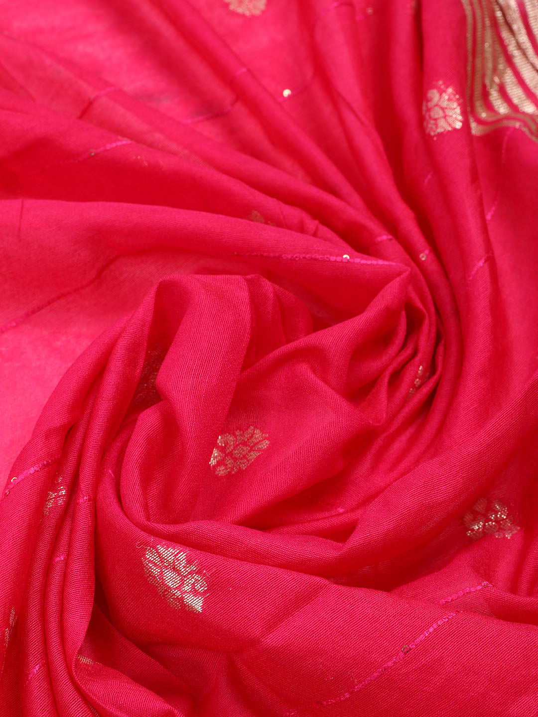 Neck Embroidered Chanderi Unstitched Suit With Dupatta