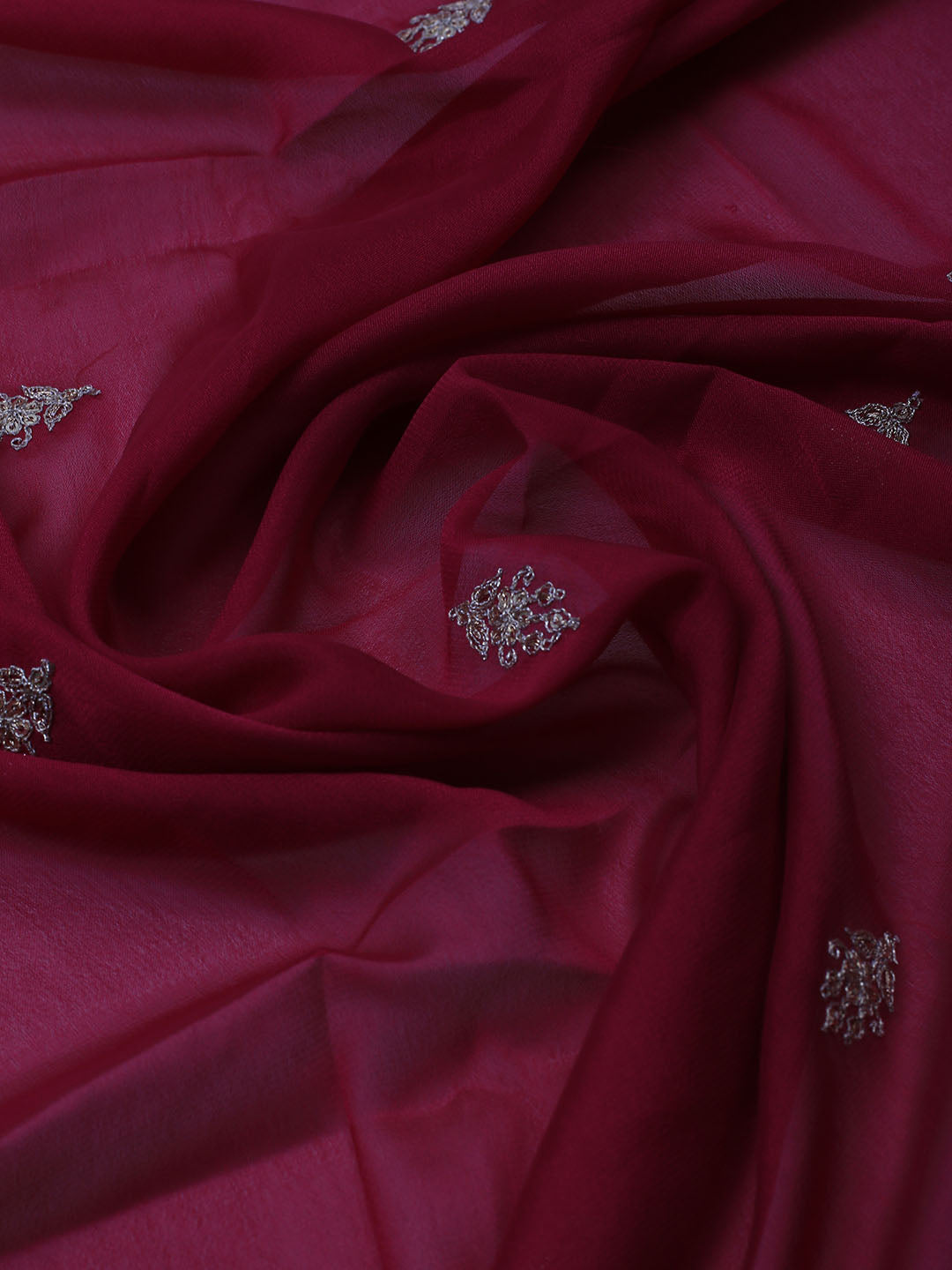Zari Jaal Art Silk Unstitched Suit Piece With Dupatta