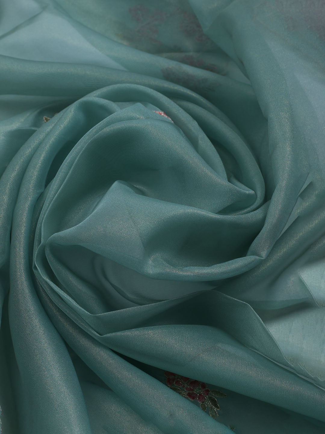 Embroidered Organza Unstitched Suit With Dupatta