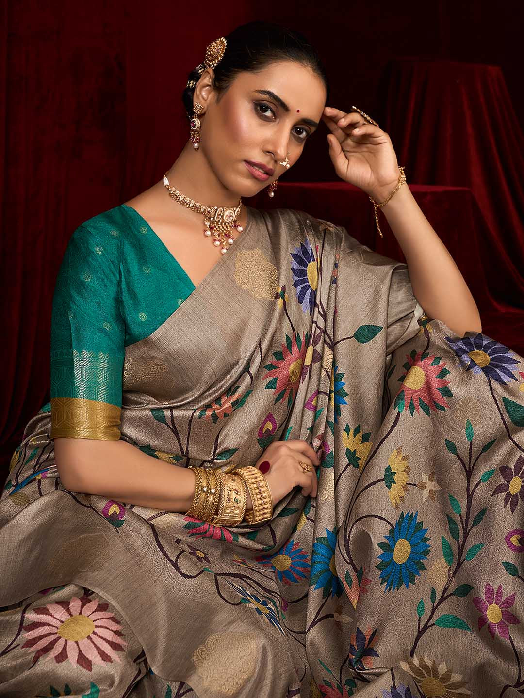 Woven Printed Art Silk Saree