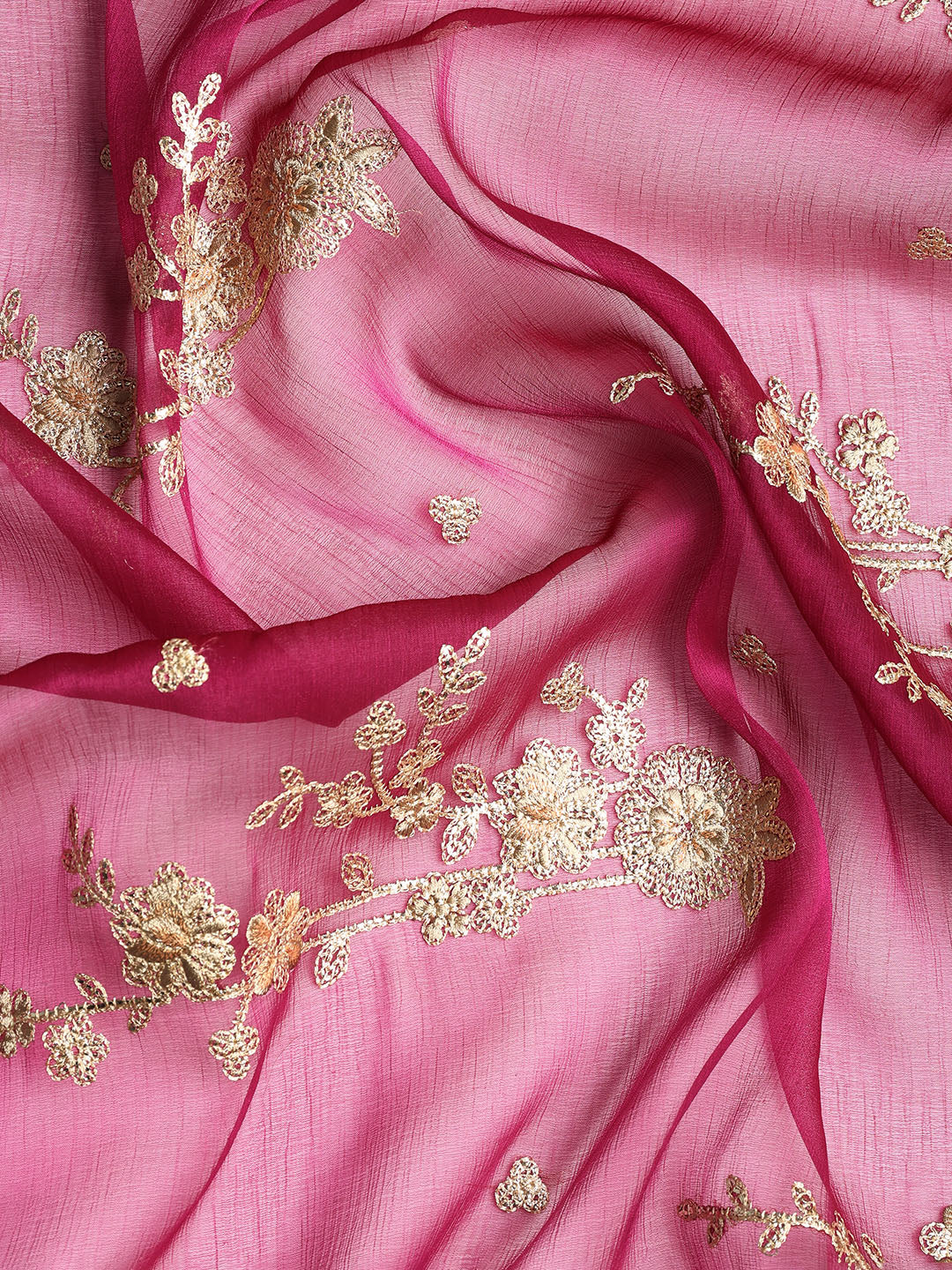 Embroidered Organza Unstitched Suit With Dupatta