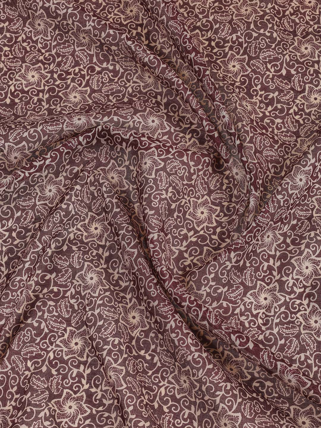 Printed Cotton Blend Unstitched Suit Piece With Dupatta